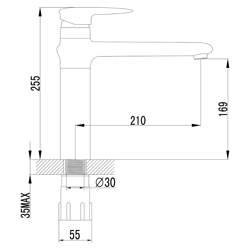 Смеситель для кухни Lemark Status LM4404C хром