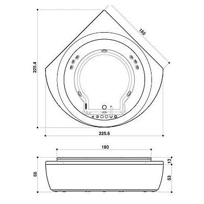 Акриловая ванна Jacuzzi Nova Jaccuzzi 03-830013 белый