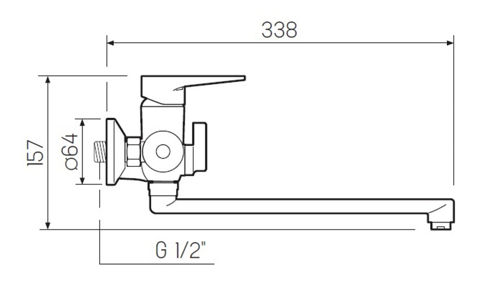 Излив на смеситель для кухни РМС S134W, белый