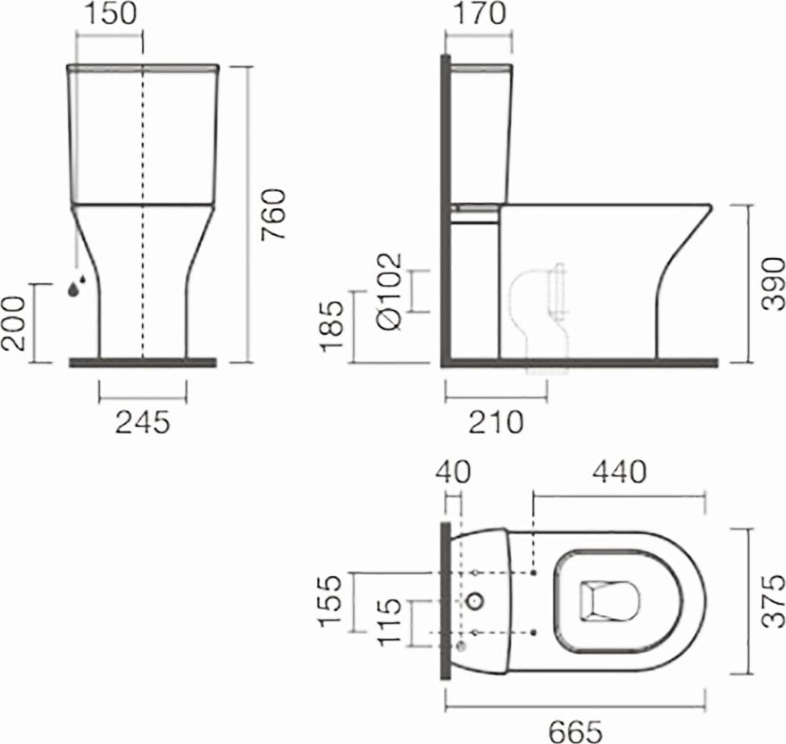 Унитаз-компакт Sanitana Nexo S10075750300002 с бачком S10201504500000, белый