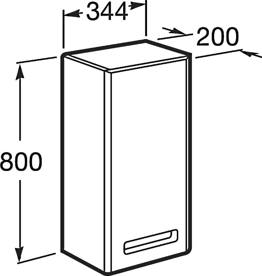 Шкаф Roca Gap R белый матовый zru9302736