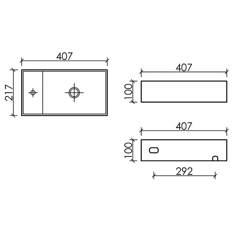 Раковина подвесная Ceramica Nova Element CN6051RMH антрацит