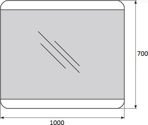 Зеркало BelBagno SPC-CEZ-1000-700-LED-BTN