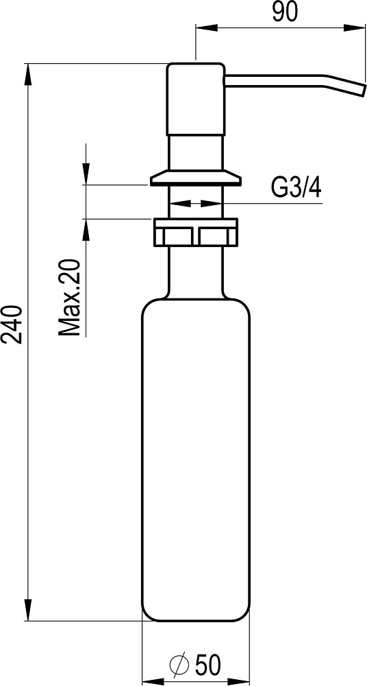 Дозатор Point PN3201AL серый