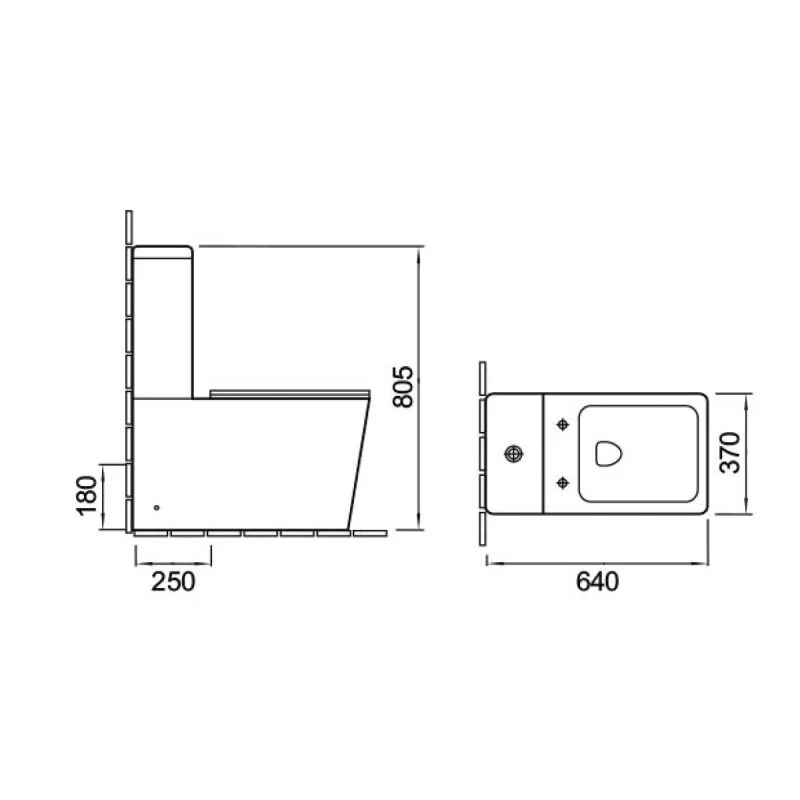 Напольный унитаз-компакт Vincea Q-Line VT2T-12/VT2B-12, крышка микролифт, тонкая, белый