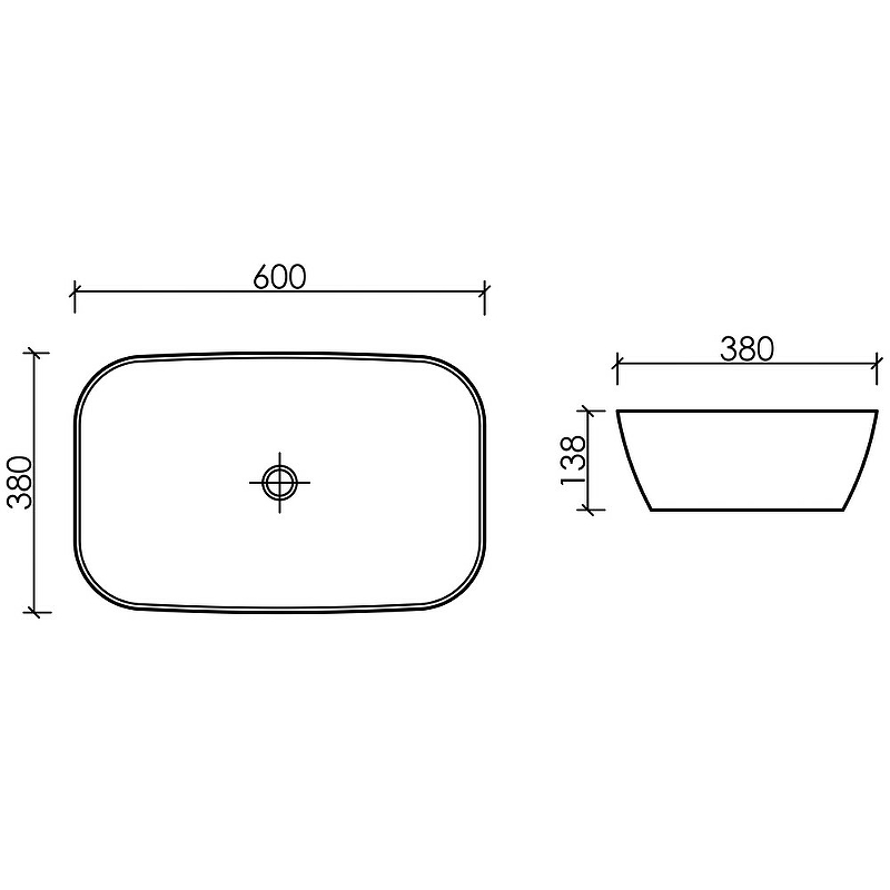 Раковина накладная Ceramica Nova Element CN6049MHL голубой