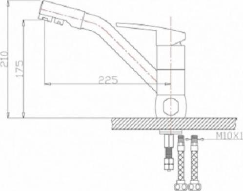 Смеситель Zorg Sanitary ZR 400 KF-12 ШАМПАНЬ для кухонной мойки