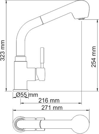 Смеситель WasserKRAFT Wern 4200 4241 для душа