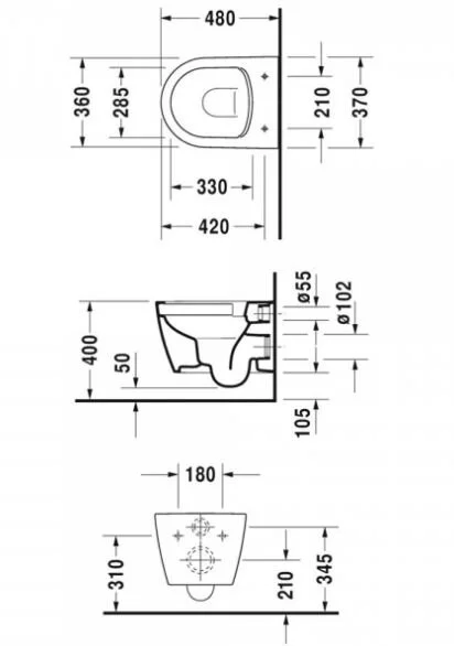 Инсталляция Geberit 111.362.00.5, с безободковым унитазом Duravit Me by Starck 45300900A1, сиденье микролифт клавиша хром, комплект