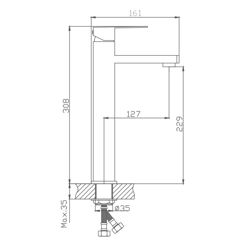 Смеситель для раковины Haiba HB11803 сатин