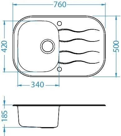 Кухонная мойка Alveus Wave 1102729 белый