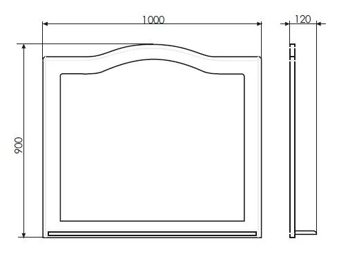 Зеркало Comforty Монако 4136986 белый