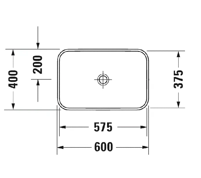 Раковина накладная Duravit Happy D.2 Plus 23596013001 серый