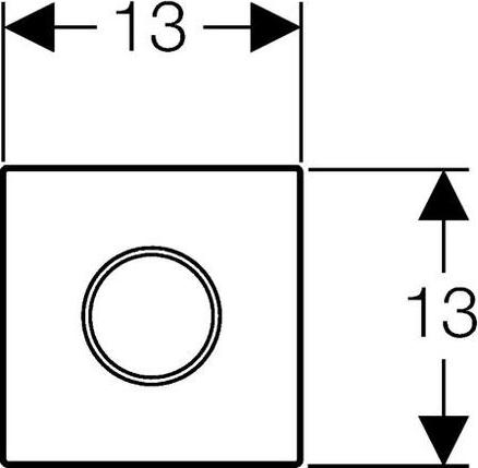 Кнопка смыва для писсуара Geberit Sigma 10 116.025.KH.1 хром