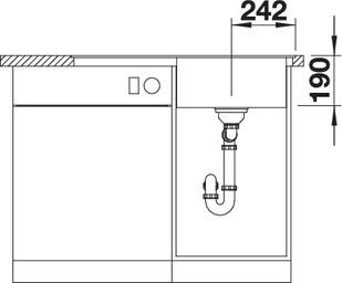 Кухонная мойка Blanco Zenar 45 S-F 523795 чаша справа белый