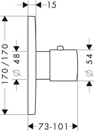 Термостат для душа Axor Citterio M 34716140, бронза