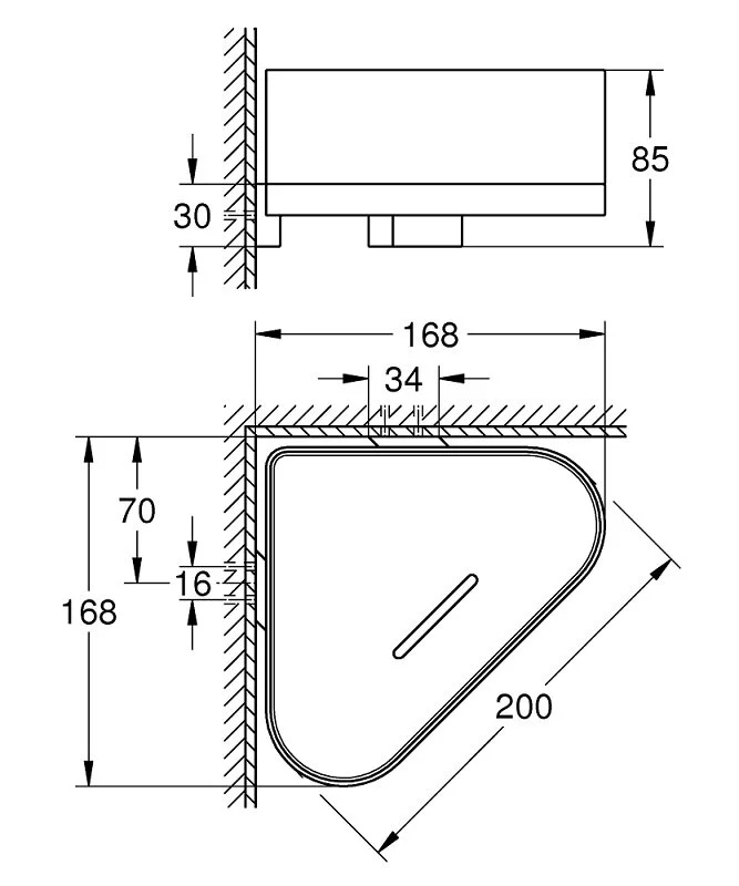 Полка Grohe Selection 41038DL0 бронза