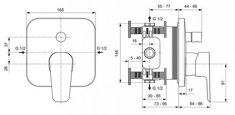 Комплект смесителей Ideal Standard Ceraplan III B1153AA хром