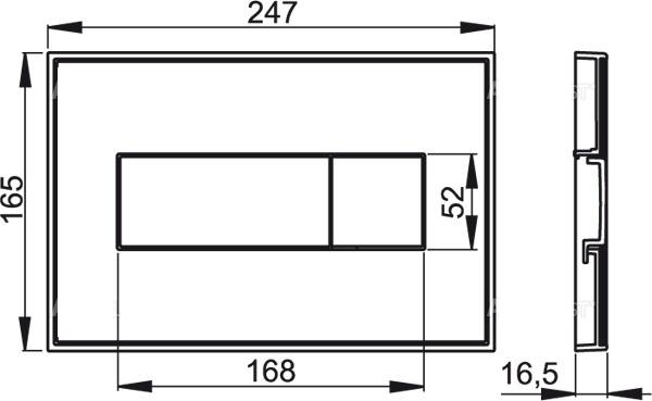 Кнопка смыва AlcaPlast M1375 чёрный