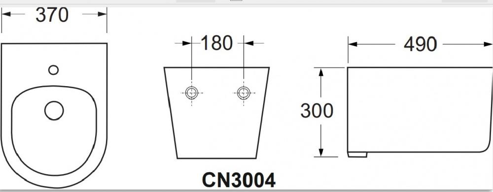 Подвесное биде Ceramica Nova Moments CN3004