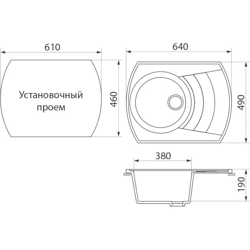 Кухонная мойка Domaci Бьелла DMC-65-331 белая белый