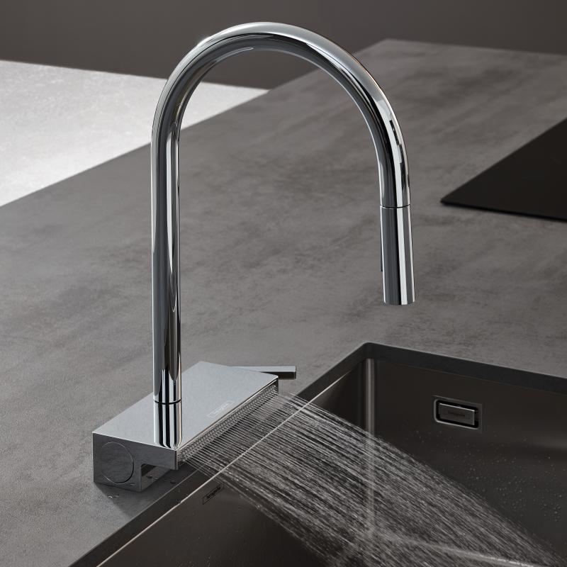 Смеситель для кухни Hansgrohe Aquno Select M81 73837000, хром