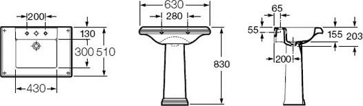 Раковина Roca America 327491000 63 см