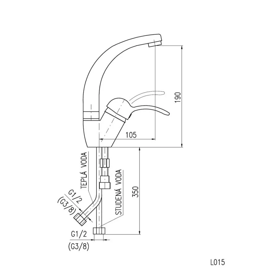 Смеситель для раковины Rav-Slezak Labe L006.5/2 хром