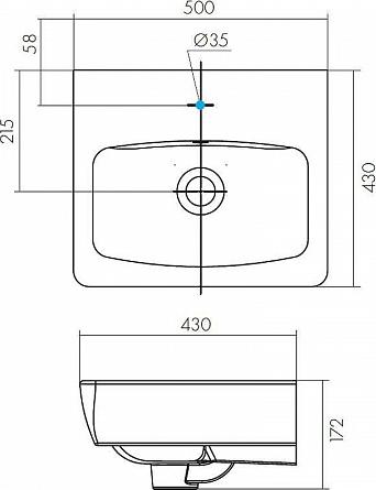 Тумба с раковиной Aquaton Кантри 50 1A2578K0AHB20, белый/дуб верона