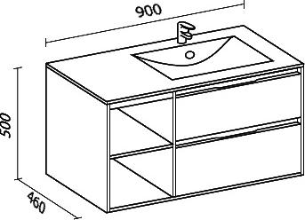 Тумба с раковиной Sanvit Мэри-4 90 R