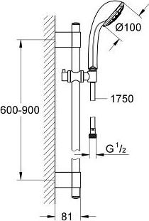 Душевой гарнитур Grohe Relexa 28941001