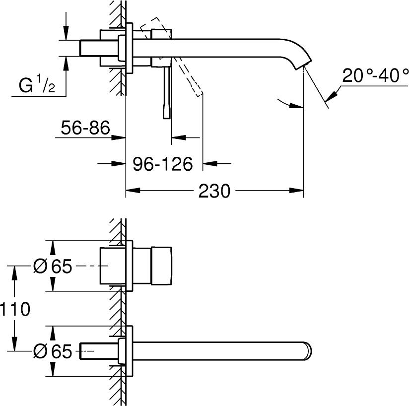 Смеситель для раковины Grohe Essence 19967DL1 тёплый закат, матовый