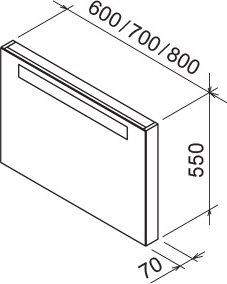 Зеркало 80 см Ravak Classic X000000940 латте