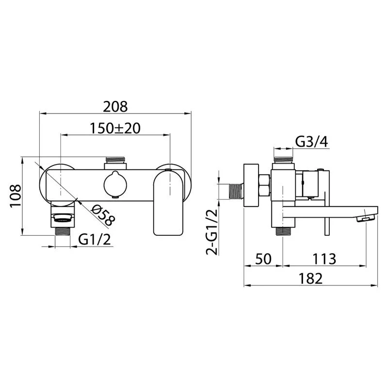 Душевая система Elghansa Shower Systems 2332269-2K (Set-45) хром