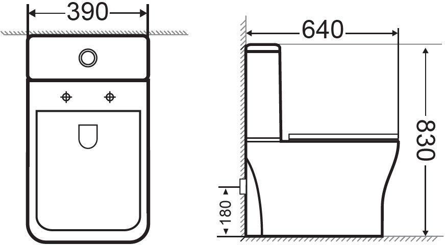 Сливной бачок Aquanet Cube Cube 2-C-1 белый