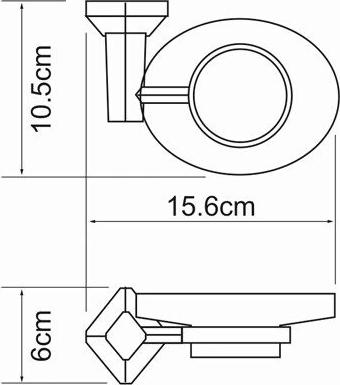 Мыльница WasserKRAFT Aller K-1129, хром