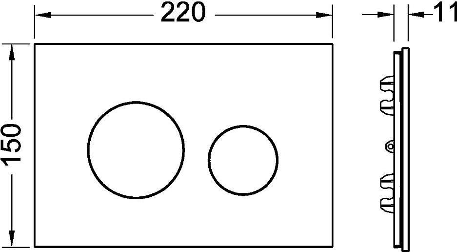 Лицевая панель Tece Loop Modular 9240683 зеркало