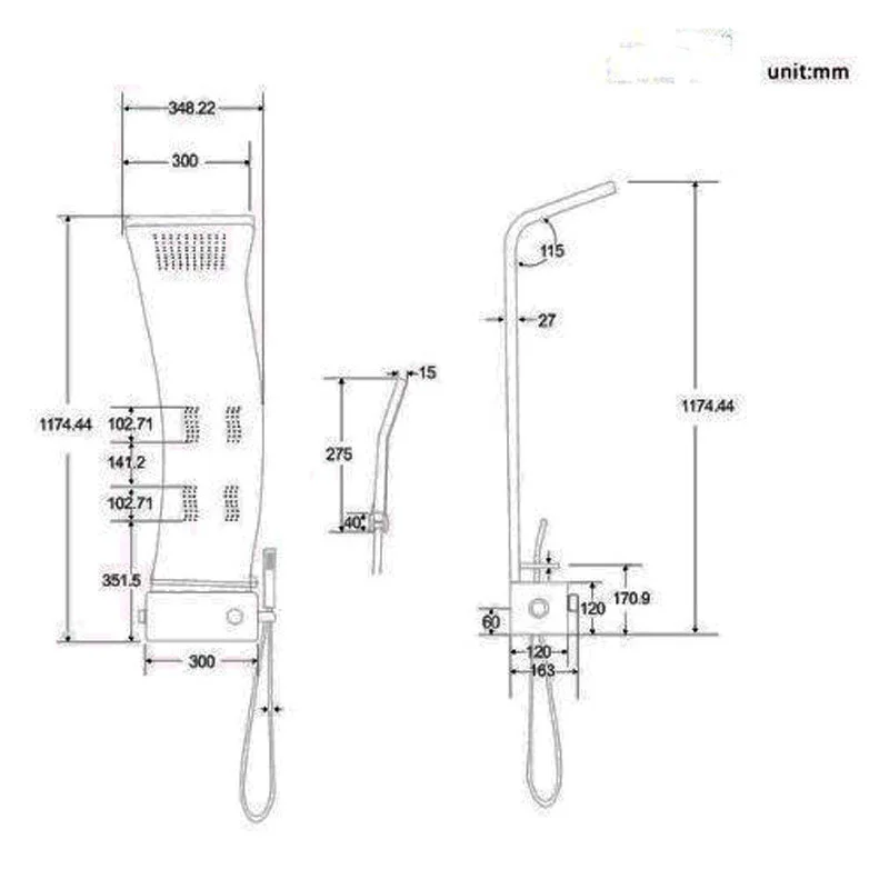 Душевая панель  Cerutti Spa CT8979 белый