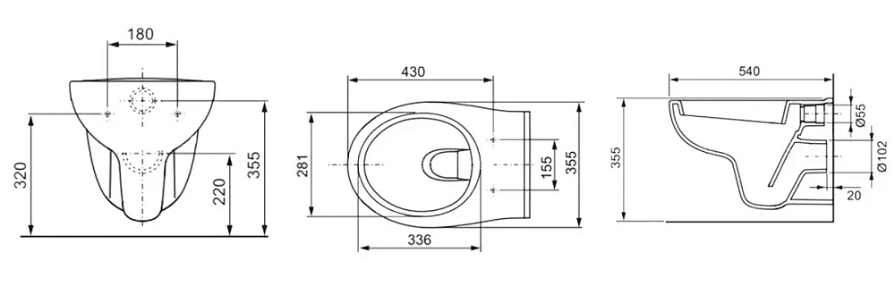 Инсталляция для унитаза TECE Base K440200.WC1 с унитазом TECE V04 с кнопкой смыва TECEambia, белый