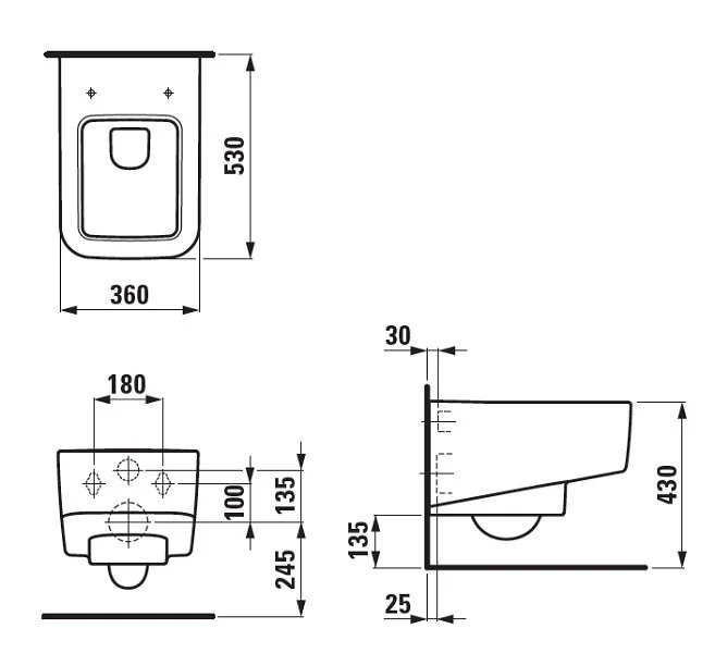 Инсталляция Grohe с безободковым унитазом Laufen Pro S 8.2096.1.000.000.1, сиденье стандарт, комплект