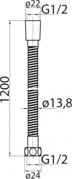 Шланг для душа 120 см Cezares CZR-C-FMDC2-120-02, бронза