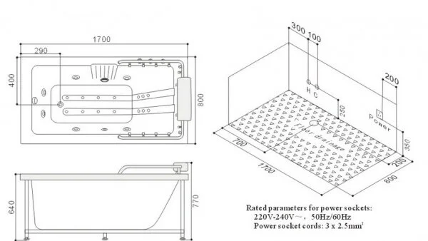 Акриловая ванна SSWW W W0823 белый