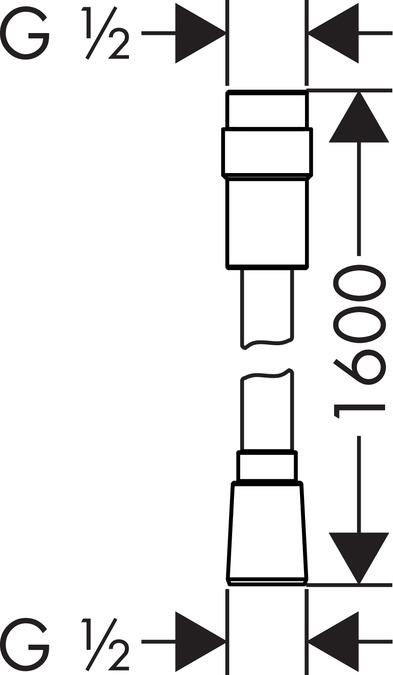 Шланг для душа с регулировкой напора 160 см Hansgrohe Isiflex 28248000, хром