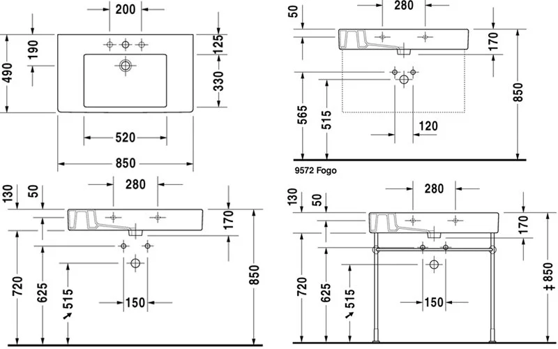 Раковина Duravit Vero 329850000 белый