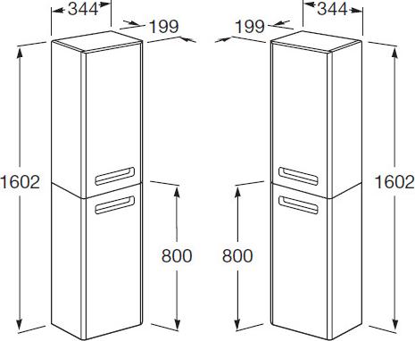 Шкаф-пенал Roca GAP ZRU9302697 L бежевый