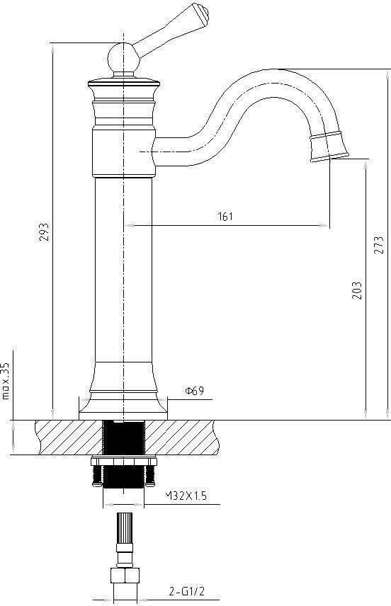 Смеситель Timo Adelia 6011/02F для раковины