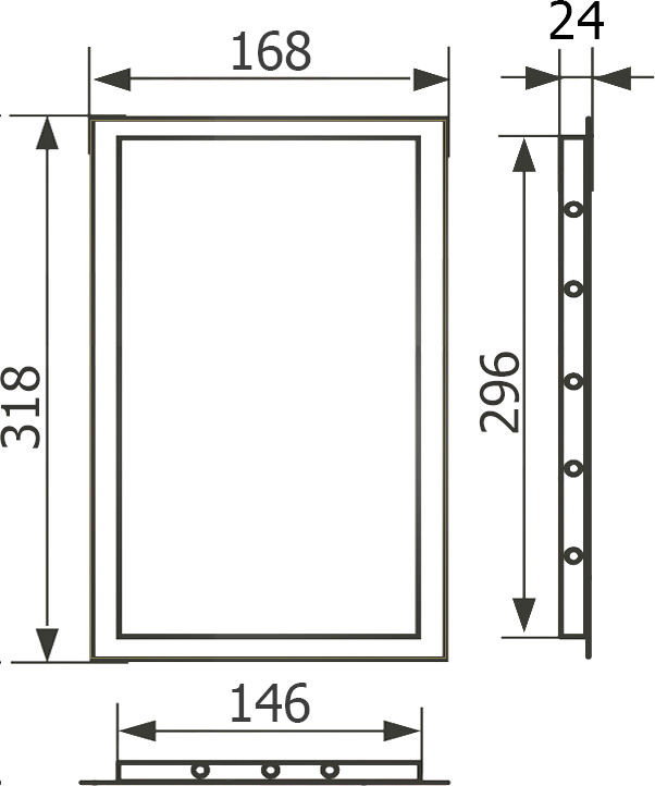 Настенный люк Evecs Л1530Р