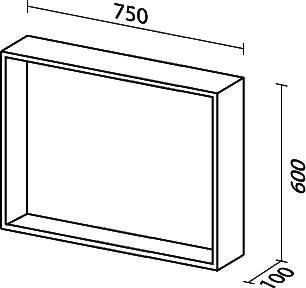 Зеркало Sanvit Контур Glass 75