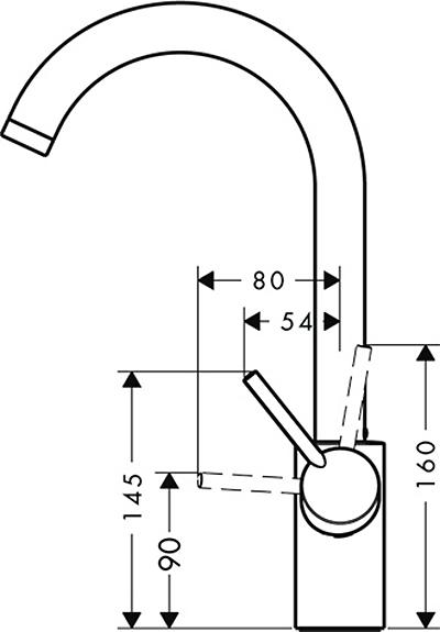 Смеситель для кухонной мойки Hansgrohe Talis S2 Variarc 14870000, хром