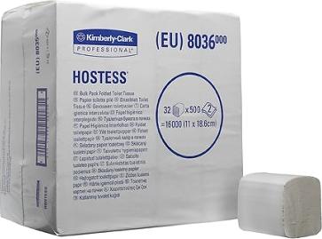 Туалетная бумага Kimberly-Clark Hostess 8036 (Блок: 32 уп. по 500 шт)